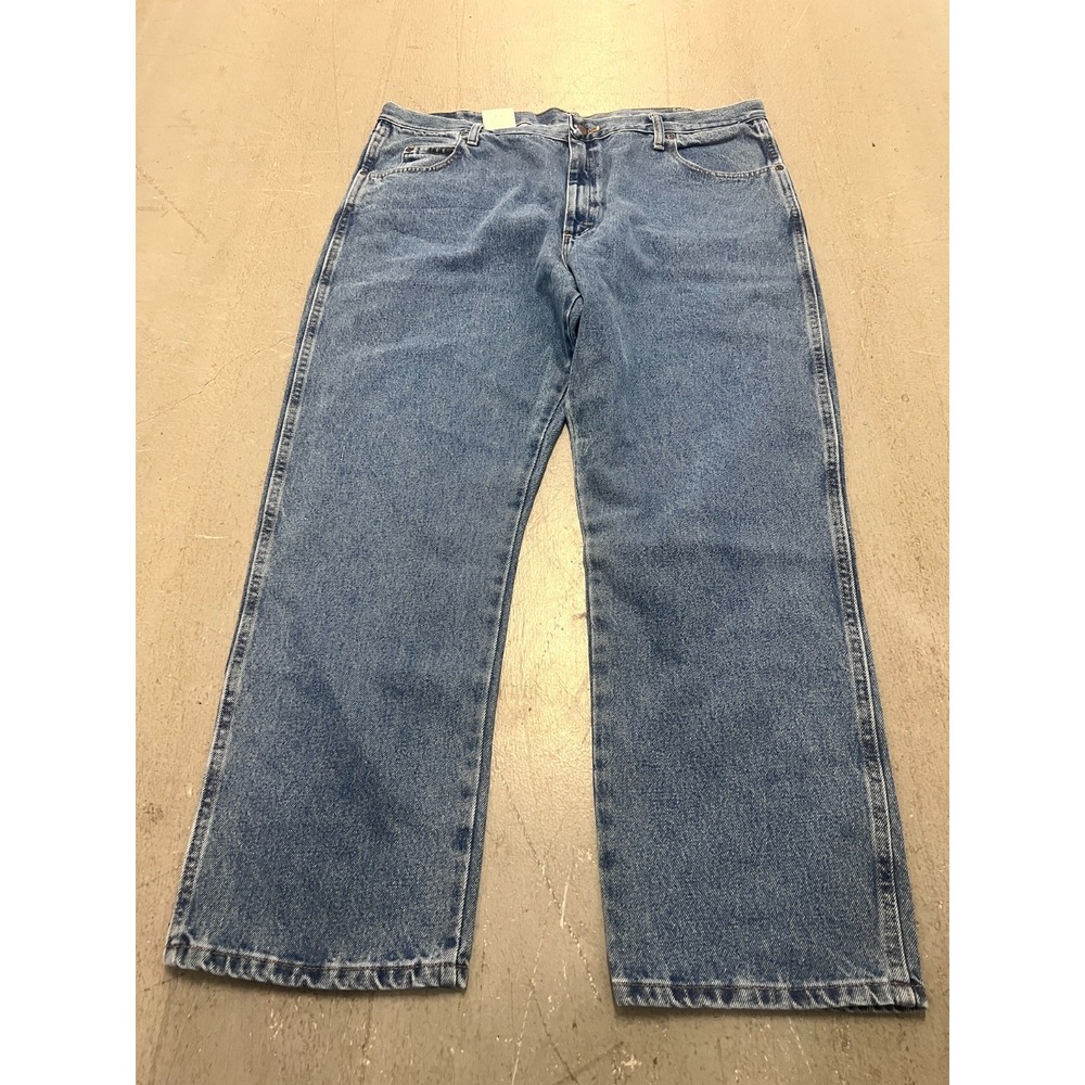 Wrangler Blue Ridge Jeans Mens 42x30 Dark Wash Denim Relaxed Fit Workwear‎ NWT